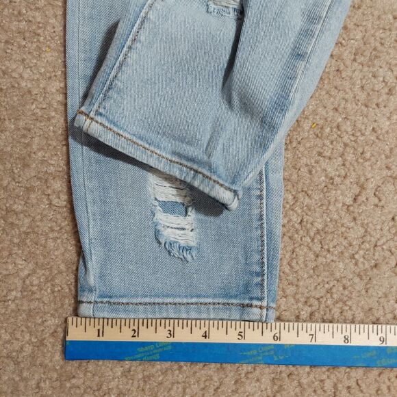 MELVILLE Womens Size 26 Distressed Jeans 30x25 Boyfriend Ankle Frayed Med Wash - Picture 9 of 12
